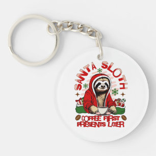 Santa Sloth Schlackenkaffee Schlüsselanhänger