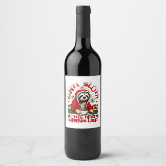 Santa Sloth Schlackenkaffee Weinetikett