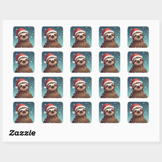 Santa Sloth, Stickers (Blatt)