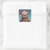 Santa Sloth, Stickers (Tasche)