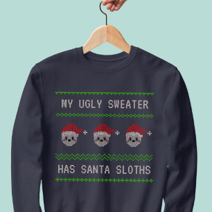 Santa Sloths Custom Funny Christmas Sweatshirt