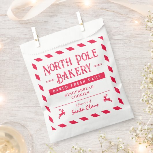 Santa Snack Personalisiertes Weihnachtsgebäck Gast Geschenktütchen (Ausgeschnitten)