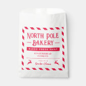 Santa Snack Personalisiertes Weihnachtsgebäck Gast Geschenktütchen (Vorderseite)
