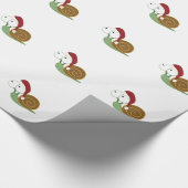 Santa Snail Geschenkpapier (Ecke)