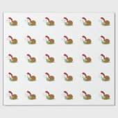 Santa Snail Geschenkpapier (Flach)