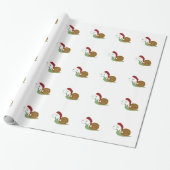 Santa Snail Geschenkpapier (Ungerollt)
