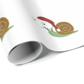 Santa Snail Geschenkpapier (Rolleneckpunkt)