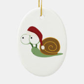 Santa Snail Keramik Ornament (Hinten)