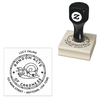 Santa Snail Random Acts of Cardness Logo Briefmark Gummistempel