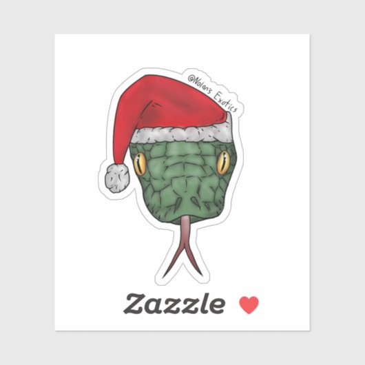 Santa snake sticker (Blatt)