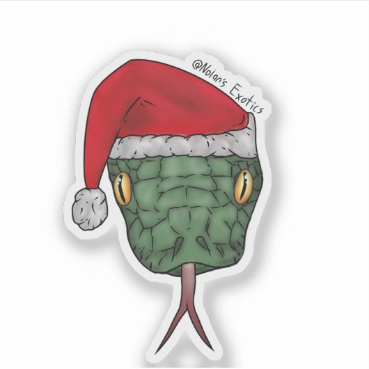 Santa snake sticker (Vorderseite)