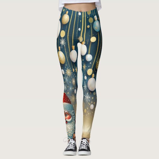 Santa sneaking Leggings (Vorderseite)