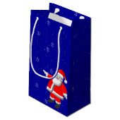 Santa Snow-Geschenktasche Kleine Geschenktüte (Rückseite Schrägansicht)