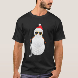 Santa Snow Golf Ball T-Shirt