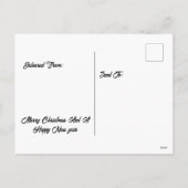 Santa Snowboarden auf dem Berg Feiertagspostkarte (Rückseite)