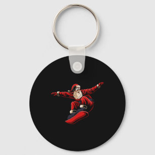 Santa Snowboarden Weihnachten Pajama Snowboard Spu Schlüsselanhänger