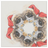 Santa Snowflake Stoff (Nahaufnahme)