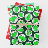 SANTA SNOWFLAKES AND BAUES WRAPPING PAPIER SHEETS (Beispiel)