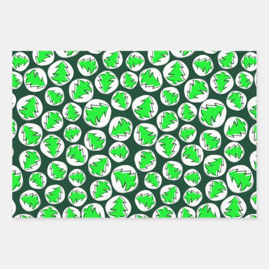 SANTA SNOWFLAKES AND BAUES WRAPPING PAPIER SHEETS (Vorderseite)