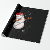 Santa Snowman Baseball Dabbing Herz Geschenkpapier (Ungerollt)