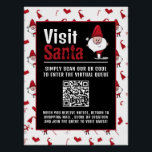 Santa & Snowman, Besuch Santa, QR Code Queue Poster<br><div class="desc">Dieses Poster ist perfekt für jeden,  der ein Santa-Event besucht. Dieses Zeichen dient dazu,  Kunden zum Scannen eines QR-Codes zu bewegen,  um sich der Warteschlange anzuschließen,  um den Weihnachtsmann zu besuchen. Ideal für kommerzielle und einheimische Veranstaltungen.</div>