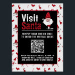 Santa & Snowman, Besuch Santa, QR Code Queue Poster<br><div class="desc">Dieses Poster ist perfekt für jeden,  der ein Santa-Event besucht. Dieses Zeichen dient dazu,  Kunden zum Scannen eines QR-Codes zu bewegen,  um sich der Warteschlange anzuschließen,  um den Weihnachtsmann zu besuchen. Ideal für kommerzielle und einheimische Veranstaltungen.</div>