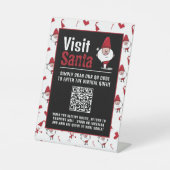 Santa & Snowman, Besuch Santa, QR Code Queue Sockelschild (Vorderseite)