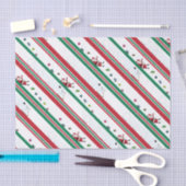 Santa & Snowman Christmas Stripes Seidenpapier (Handwerk)