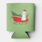 Santa snowman distributing gifts dosenkühler (Vorderseite)