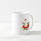 Santa snowman distributing gifts kaffeetasse (VorderseiteRechts)