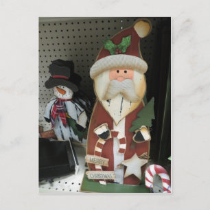 Santa & Snowman Feiertagspostkarte