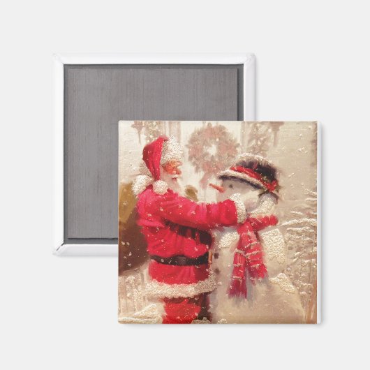Santa & Snowman Magnet (Vorderseite/Rückseite)