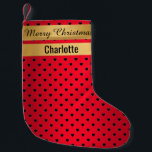 Santa Snowman Red Christmas Strumpf Kleiner Weihnachtsstrumpf<br><div class="desc">Individuell anpassbarer Weihnachtsbaum mit ROTER LIEBE HÖRT GOLDSCHIRM UND VOLLSTÄNDIG KUNSTBAR</div>