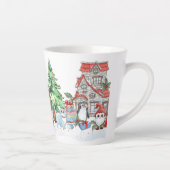 Santa Snowman Reindeer Christmas Latte Tasse (Rechts)