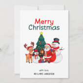 Santa Snowman Reindeer Festival Frohe Weihnachten (Vorderseite)