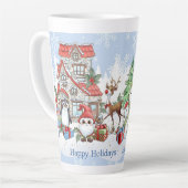 Santa Snowman Reindeer Weihnachten Milchtasse (Linke Ecke)