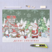 Santa Snowman Reindeer Weihnachten Seidenpapier (Handwerk)