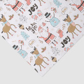 Santa, Snowman, Rentiermuster ID559 Seidenpapier (Ausschnitt)