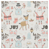Santa, Snowman, Rentiermuster ID559 Stoff (Muster)