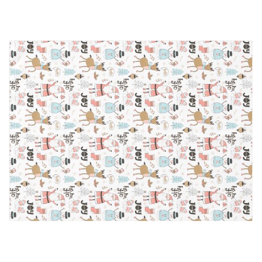 Santa, Snowman, Rentiermuster ID559 Tischdecke (Vorderseite (Horizontal))