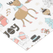 Santa, Snowman, Rentiermuster ID559 Tischdecke (Schrägansicht)