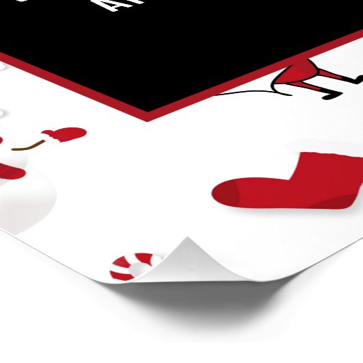 Santa & Snowman, Saisonwerbung Poster (Ecke)