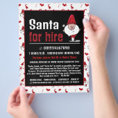 Santa & Snowman, Santa Claus Entertainer Advert Flyer (Hand)
