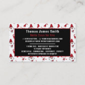 Santa & Snowman, Santa Claus Entertainer Visitenkarte (Rückseite)