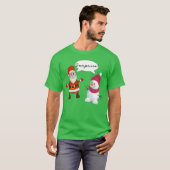 Santa Snowman Shooting Überraschung Weihnachts-Spa T-Shirt (Vorne ganz)