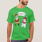 Santa Snowman Shooting Überraschung Weihnachts-Spa T-Shirt (Vorderseite)