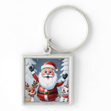 Santa, Snowman und Ralph der Rentier