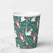 Santa Snowman Weihnachten Pappbecher (Rechts)
