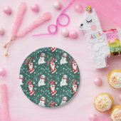 Santa Snowman Weihnachten Pappteller (Party)