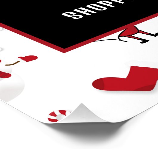 Santa & Snowman, Weihnachtsmann Besuchsstunden Poster (Ecke)